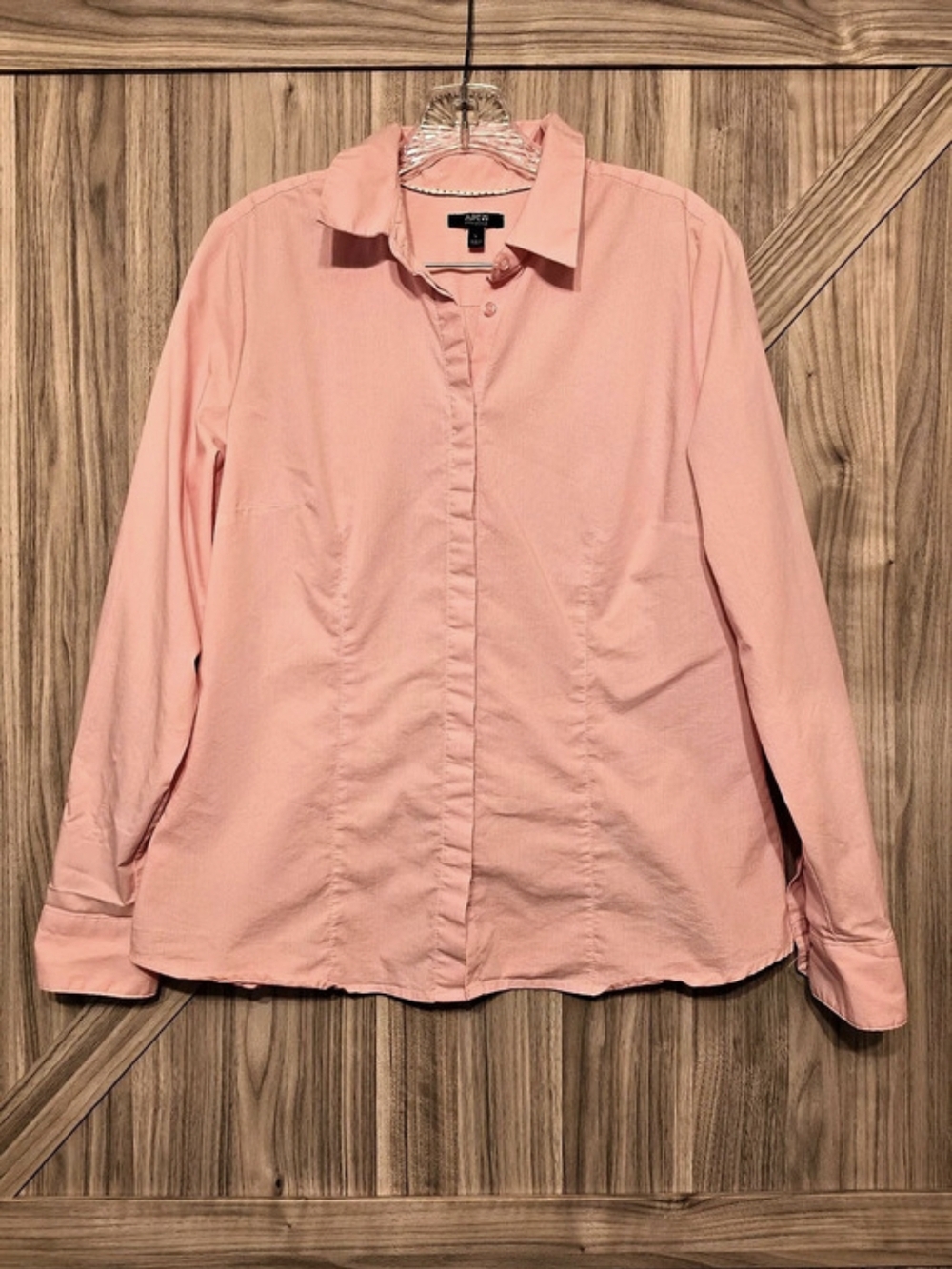 APT 9 Pink Button Down Shirt Size Large
